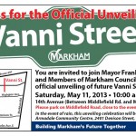 Unveiling of Vanni Street in the City of Markham!